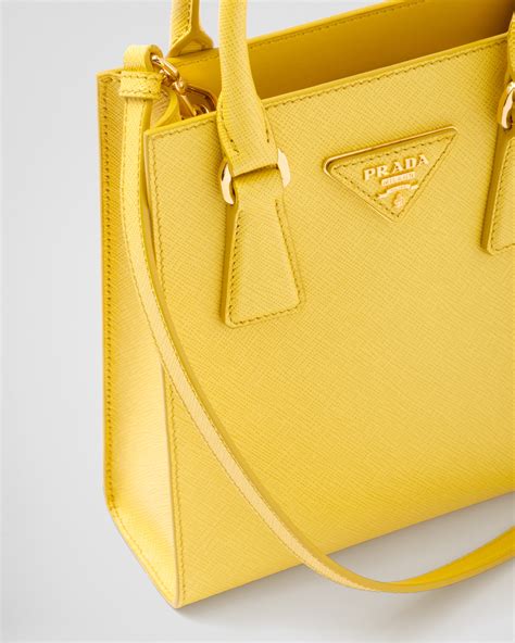 Sunny Yellow Saffiano leather handbag 